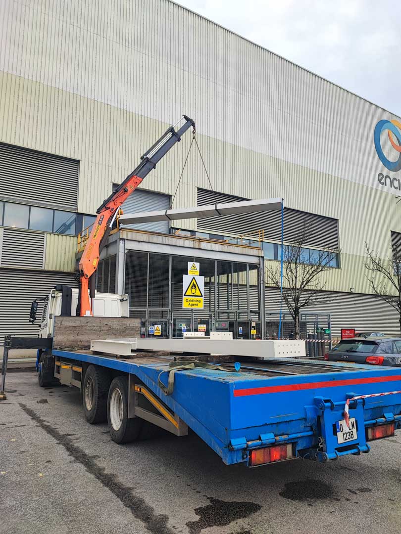 Batch plant-steel delivery to site